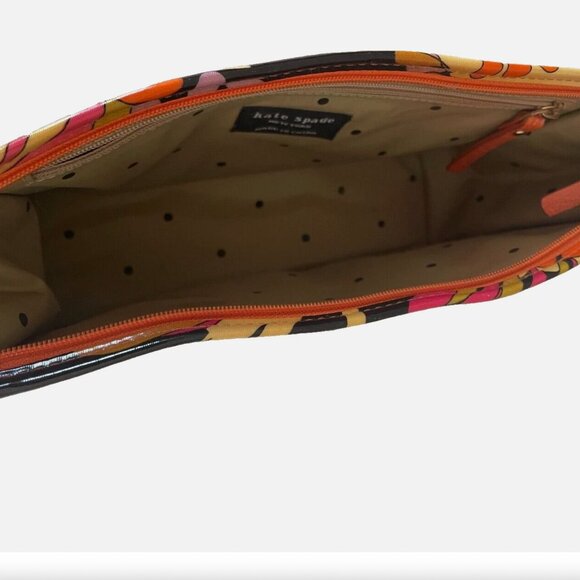 KATE SPADE NEW YORK Cosmetic Travel bag w/ zipper & floral print in bold colorsK - Picture 11 of 12